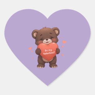 Be my Valentine? Heart Sticker