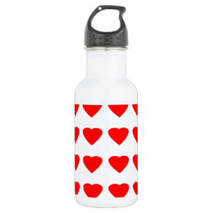 Be My Valentine Hearts 36Red Transp  jGibney 532 Ml Water Bottle