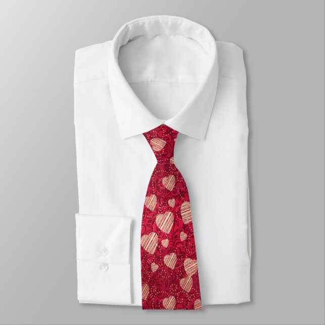 Be My Valentine Hearts Neck Tie (Tied)
