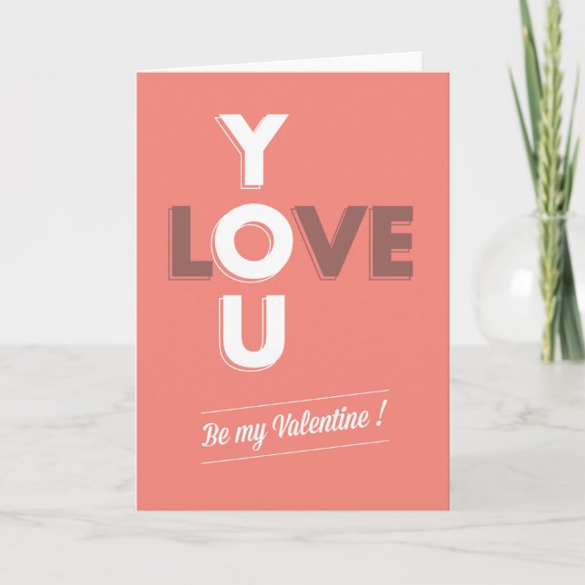 Be My Valentine Holiday Card (Front)