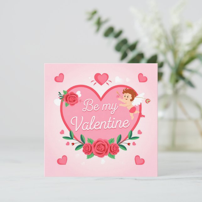 Be my valentine holiday card (Standing Front)