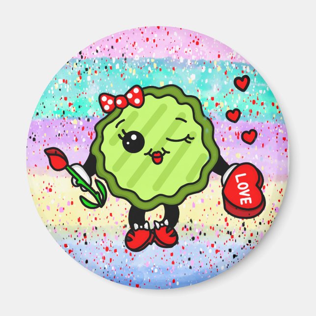 Be My Valentine Holiday Pickle  Magnet (Front)