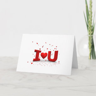 **BE MY VALENTINE** I LOVE "YOU" HOLIDAY CARD
