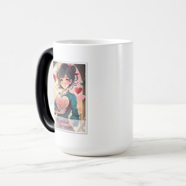 Be My Valentine in Manga Style 31470 Magic Mug (Front Left)
