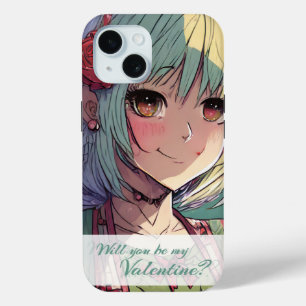 Be My Valentine in Manga Style 33420 iPhone 15 Case