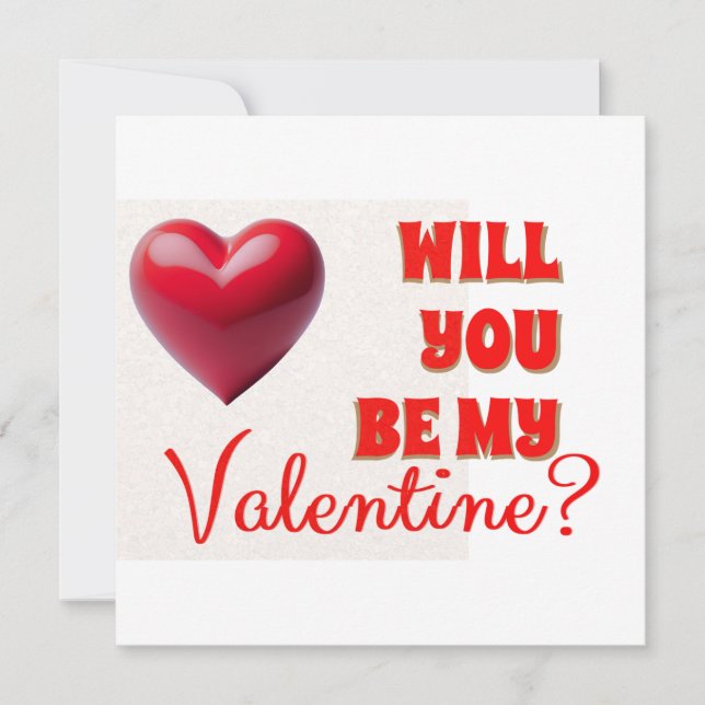 Be My Valentine Invitation (Front)