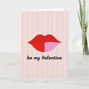 Be My Valentine Kiss Card