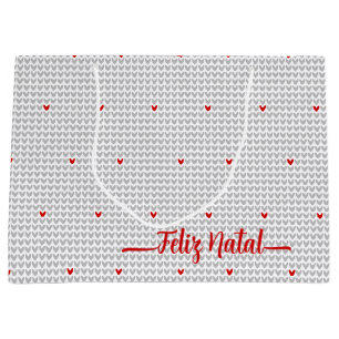 Be my Valentine Knit Heart Large Gift Bag