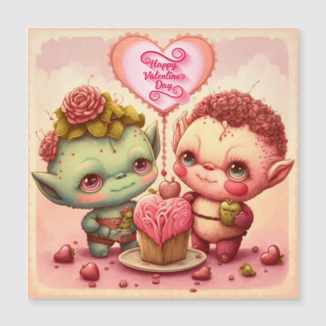 Be my valentine  magnetic card (Front)