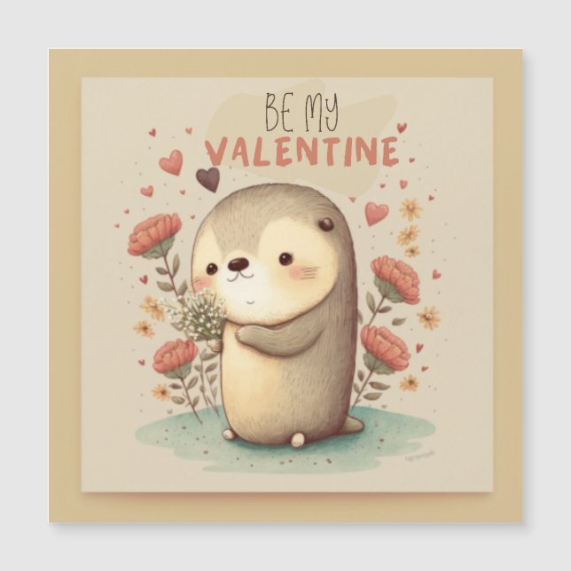 Be my Valentine  Magnetic Invitation (Front)