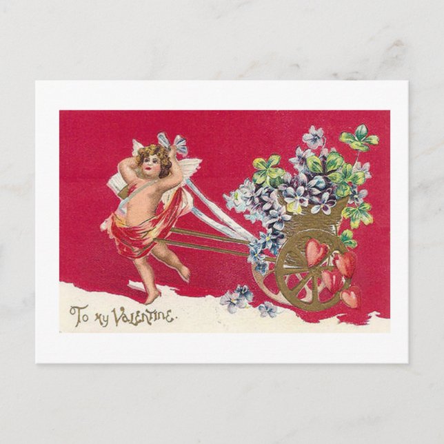 Be My Valentine Old Fashioned Valentine Card (Front)