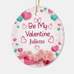 Be My Valentine Personalised Ceramic Ornament