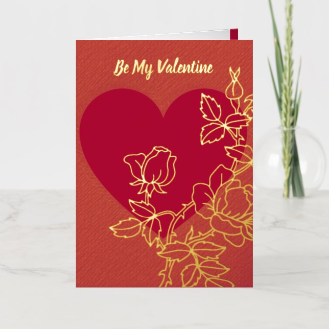 Be My Valentine Personalised Foil Card (Front)
