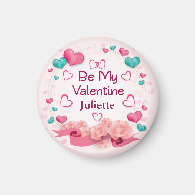 Be My Valentine Personalised Magnet (Front)