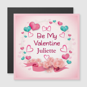Be My Valentine Personalised Magnetic Card