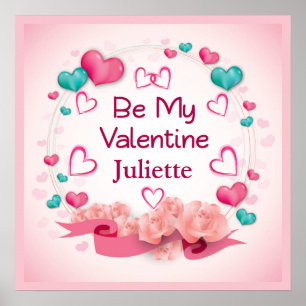 Be My Valentine Personalised Poster
