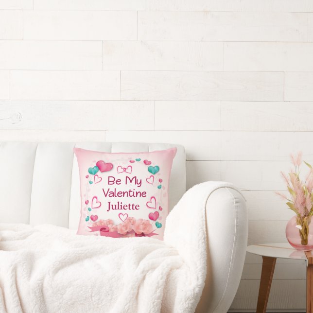 Be My Valentine Personalised Throw Pillow (Couch)