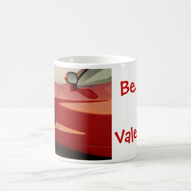Be My Valentine Red Corvette Coffee Mug (Center)
