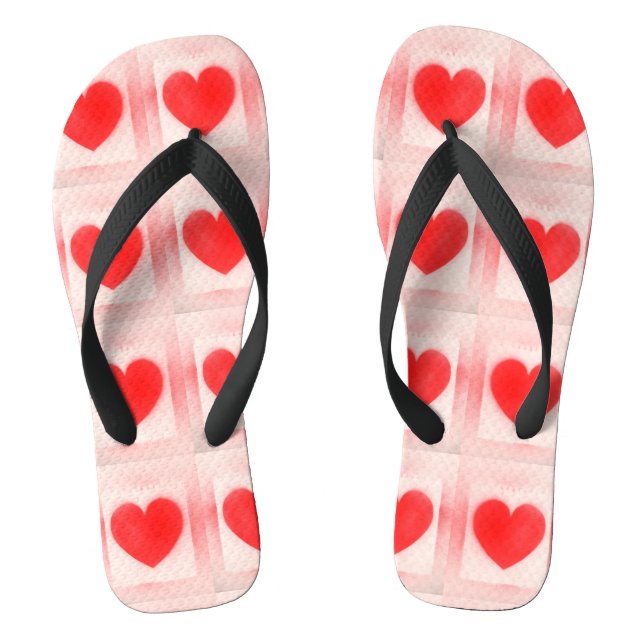 Be my Valentine red heart note  Jandals (Footbed)