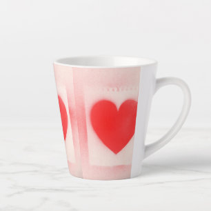 Be my Valentine red heart note Notebook love heart Latte Mug
