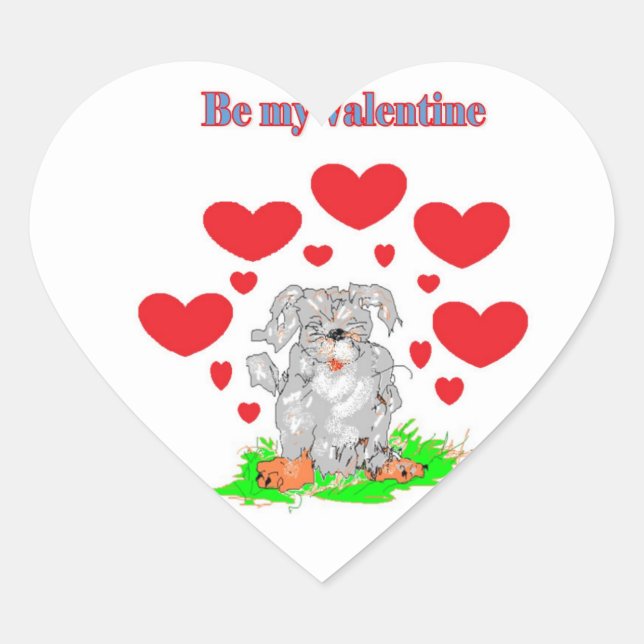Be My Valentine /Sarr Heart Sticker (Front)
