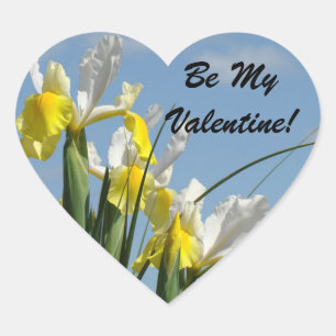 Be My Valentine! stickers heart shaped Flowers