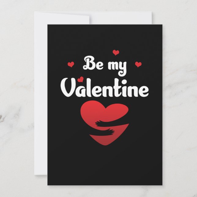 Be My Valentine Valentines Day Hearts Day Love Gif Invitation (Front)