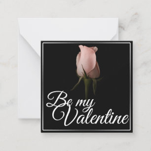 Be my Valentine with pink rose Card