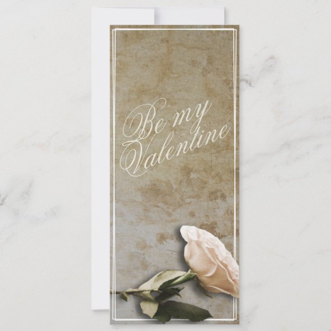 Be my Valentine with Rose (Front)