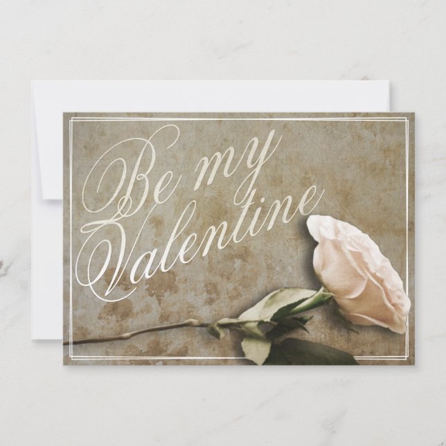 Be my Valentine with Rose (Front)
