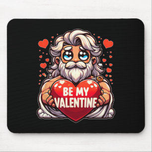 Be My Valentine Zeus Greek Mythology Heart Mouse Pad