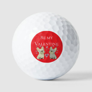 Be my Valentines, dogs Golf Balls