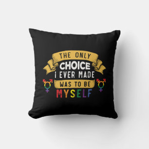 Be Myself LGBTQ Pride Rainbow Cushion