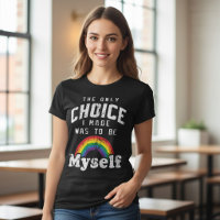 Be Myself Rainbow LGBT Pride Typography