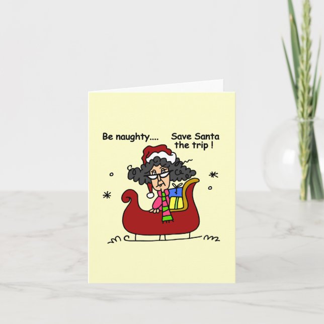 Be Naughty Holiday Card (Front)