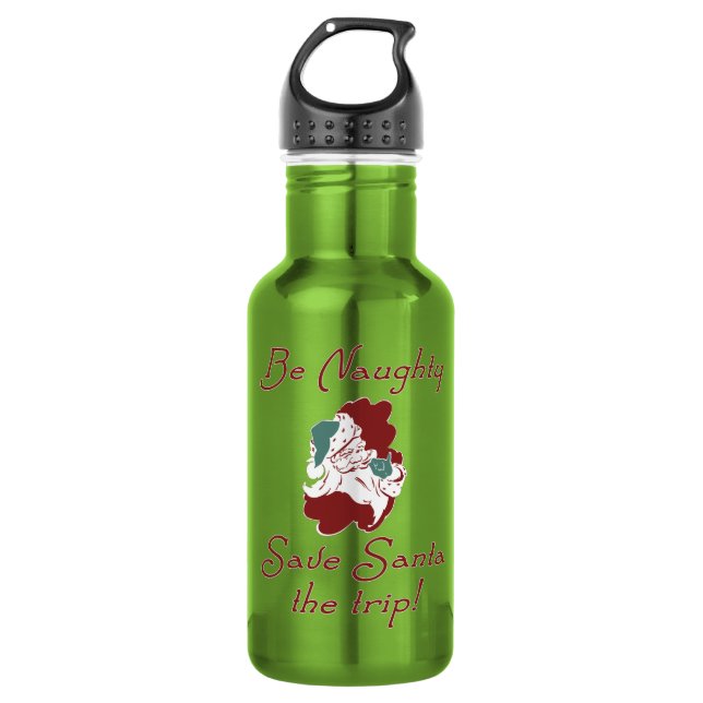 Be Naughty Santa 532 Ml Water Bottle (Front)