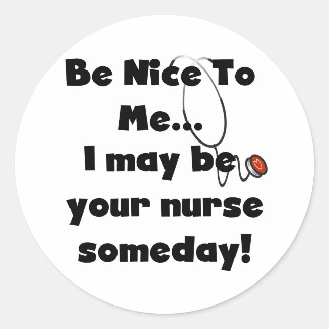 Be Nice Nurse Stickers (Front)