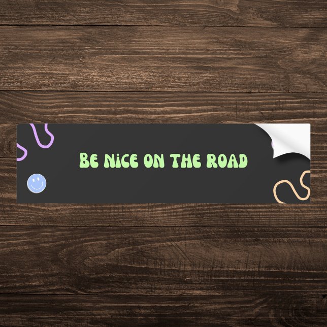 Be Nice on the Road Bumper Sticker (Creator Uploaded)