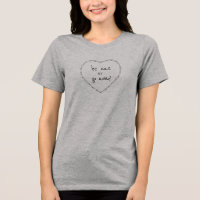 Be Nice or Go Away Simple Floral Heart Black White