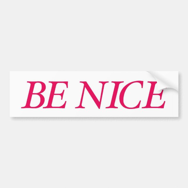 Be Nice (The Red Warrior) Bumper Sticker (Front)