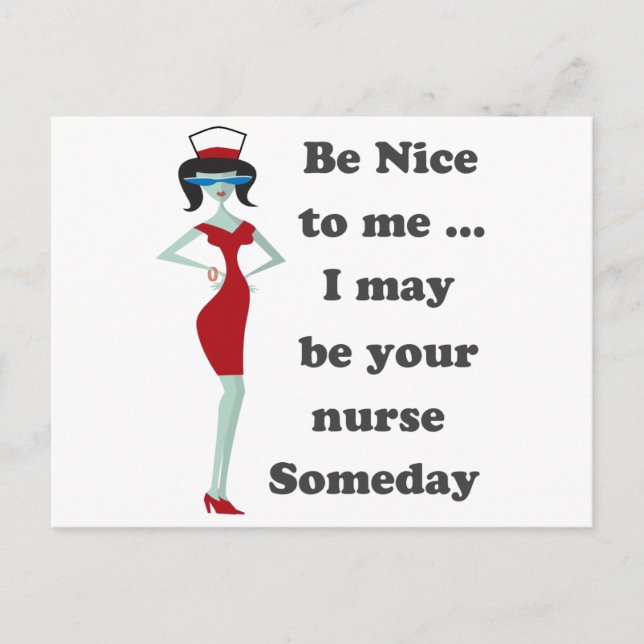 Be nice to me postcard (Front)