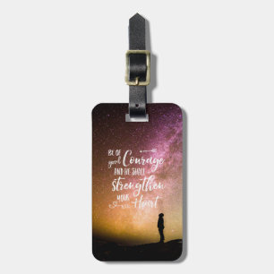 Be of Good Courage night sky - Psalm 31:24 Luggage Luggage Tag