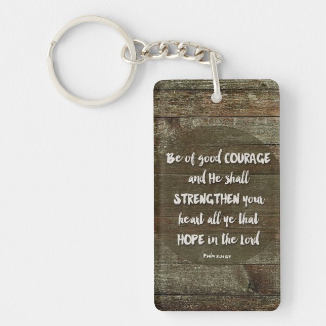 Be of Good Courage - Psalm 31:24 Key Ring (Front)