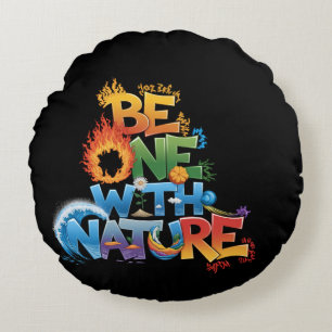 Be One With Nature – Elemental Eco-Friendly Round Cushion