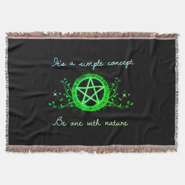Be One With Nature Throw Blanket (Front)