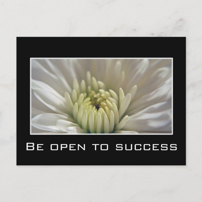 Be open to success postcard (Front)