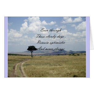 be optimistic