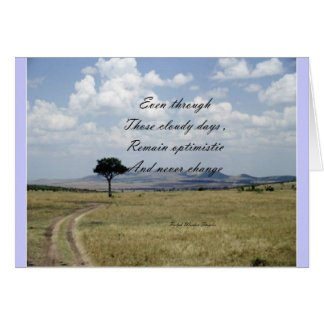 be optimistic