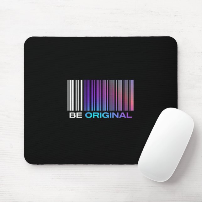 Be Original – Holographic Barcode-Inspired Mouse Pad (With Mouse)