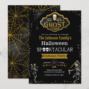 Be Our Ghost Dancing Skeletons Costume Party Card
